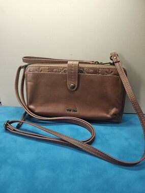 The Sak Brown Leather Crossbody Wallet